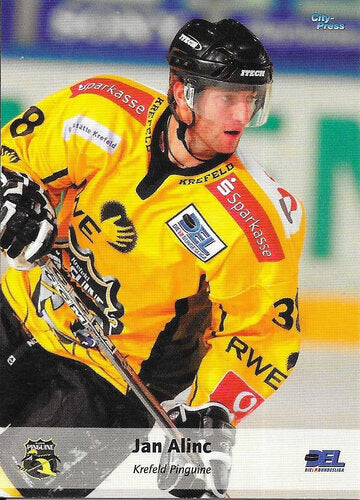 Playerkarte Jan Alinc #143 – Krefeld Pinguine – 2006/2007 – City Press