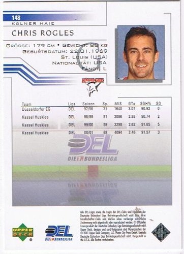 Upper Deck 2001/02 Chris Rogles Kölner Haie