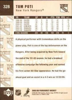 2005-06 Parkhurst #328 Tom Poti New York Rangers (Base Card)