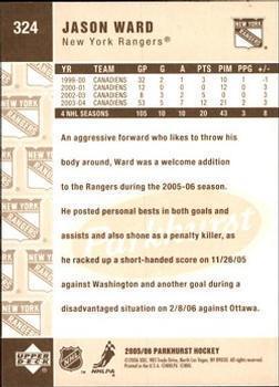 2005-06 Parkhurst #324 Jason Ward New York Rangers (Base Card)