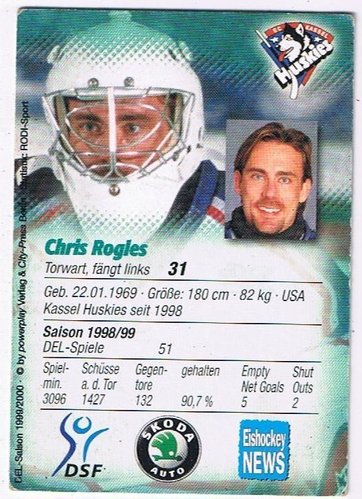 Playerkarte Chris Rogles Kassel Huskies