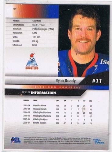 DEL 2007/08 Ryan Ready Iserlohn Roosters