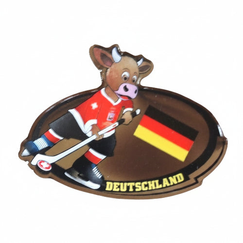 Offizieller Eishockey WM 2009 Sammler Pin Deutschland mit Maskottchen