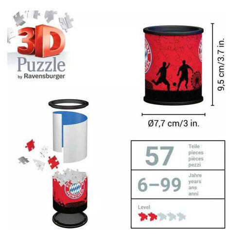 Bayern München 3D Puzzle Ravensburger Pencil Cup – 57 Teile, Level 2