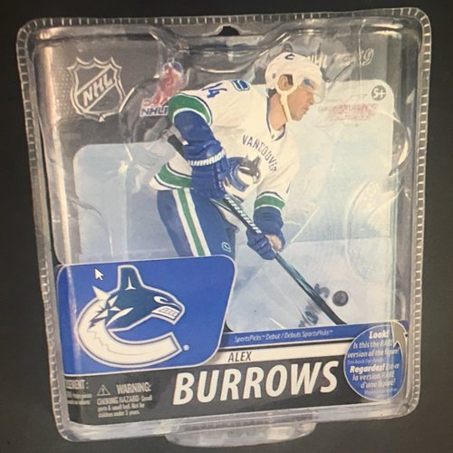 McFarlane NHL Serie 29 Alex Burrows Vancouver Canucks Collector Level Silver Figur 16 cm