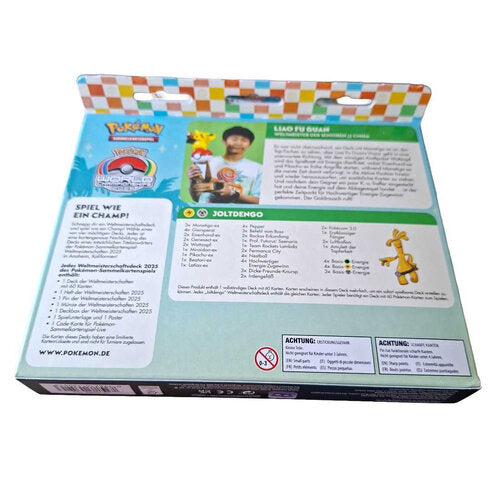 Pokémon Sammelkartenspiel: Weltmeisterschaftsdeck 2025 – Liao Fu Guan (Joltdengo)