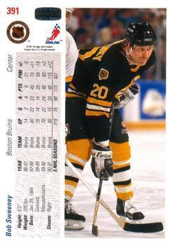 1991-92 Upper Deck #391 Bob Sweeney VAR