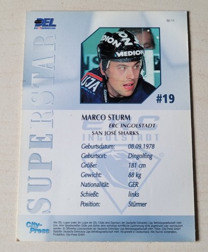 Playerkarte 2004/2005 #SU11 Marco Sturm ERC Ingolstadt (Superstar)
