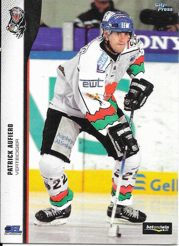 2005/2006 City-Press #001 Patrick Aufiero – Augsburger Panther (Serie 1 Base Card)