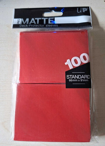 Ultra PRO Pro-Matte Sleeves Rot 100 Kartenhüllen Standardgröße