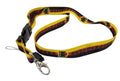 Schlüsselband mit Karabiner schwarz-rot-gelb