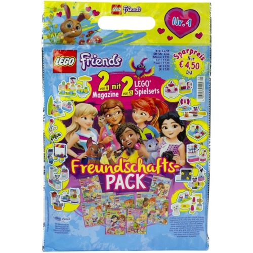 Blue Ocean LEGO Friends Freundschafts PACK Nr 1 Überraschungstüte mit 2 Magazinen und 2 LEGO Spielsets