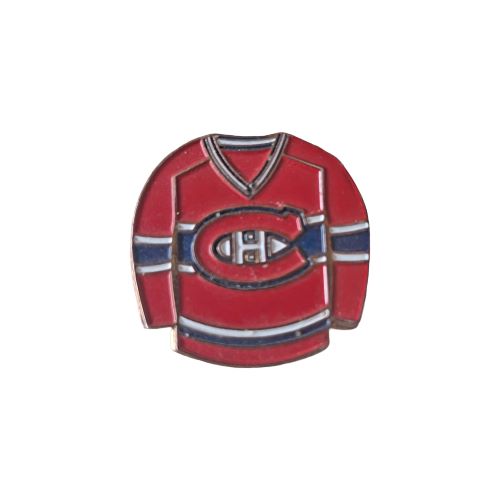 Originaler Montreal Canadiens NHL Eishockey Trikot Pin in Rot Home aus Sammleraufloesung
