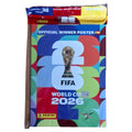 Vorderseite der Verpackung des Panini FIFA World Cup 2026 Official Winner Poster Complete Sets mit dem WM-Pokal-Logo und Hinweis auf 30 Sticker.