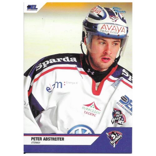 Vorderseite der Eishockey-Sammelkarte #324 von Peter Abstreiter bei den Kassel Huskies aus der DEL Saison 2004/2005.