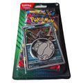 Originalverpackter deutscher Pokémon 2-Pack Blister mit sichtbarer Zarude-Promokarte und Relaxo-Sammelmünze