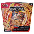 Vorderseite der Verpackung des Pokemon Deluxe Kampfdecks Vulnona ex mit der holografischen Promokarte im Fokus