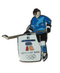 Pin Olympia 2010 Vancouver Eishockeyspieler farbig