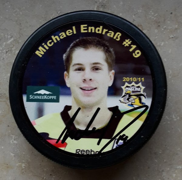 Eishockeypuck signiert Michael Endraß