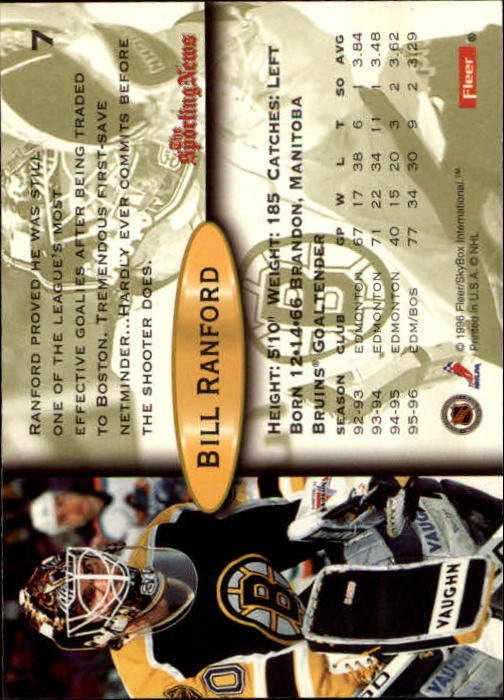 Playerkarte B. Ranford  Fleer 96/97 Boston