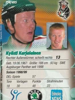 Playerkarte 1999/2000 Kyösti Karjalainen Augsburger Panther