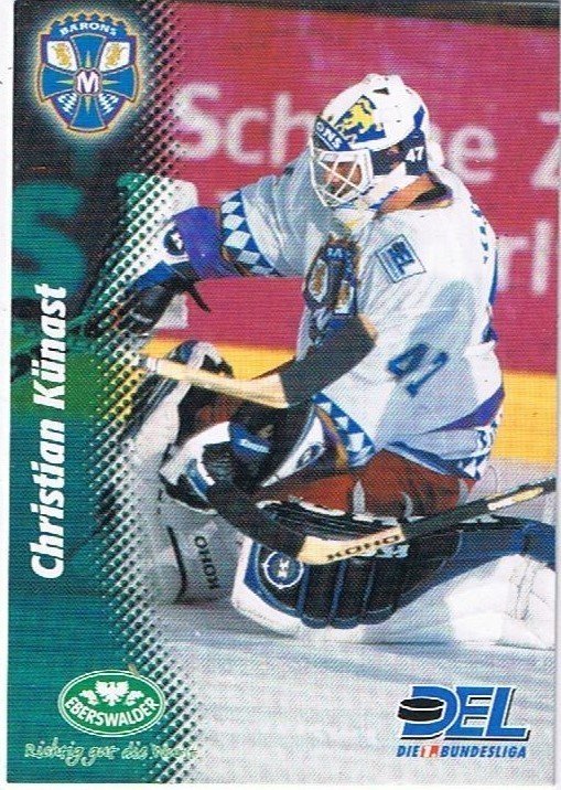 DEL Playerkarte 1999/00 Christian Künast München Barrons