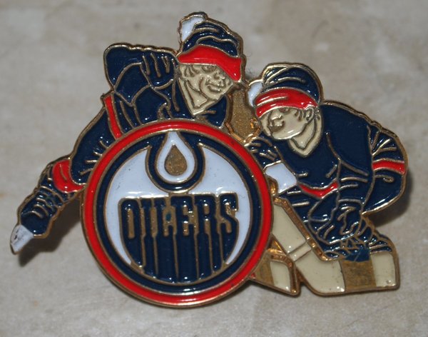 Zwei Eishockey Zwerge Pin Edmonton Oilers