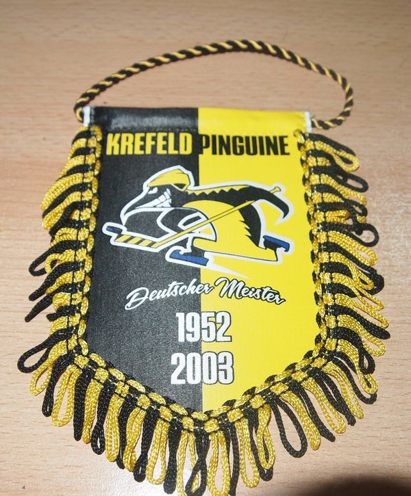 Wimpel Deutscher Meister  Krefeld Pinguine 1952-2003