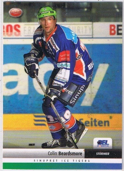 DEL Playerkarte 2007/2008 Colin Beardsmore Nürnberg Ice Tigers
