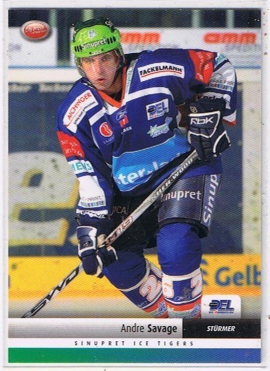 DEL Playerkarte 2007/2008 Andre Savage Nürnberg Ice Tigers