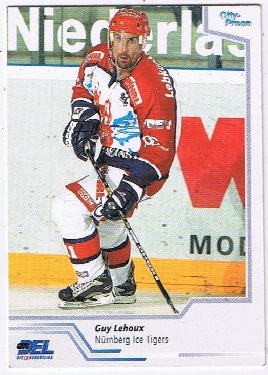 DEL Playerkarte 2002/03 Guy Lehoux Ice Tigers