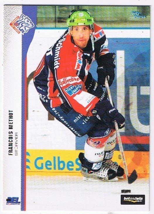 DEL Playerkarte 2005/06 Francois Methot Ice Tigers