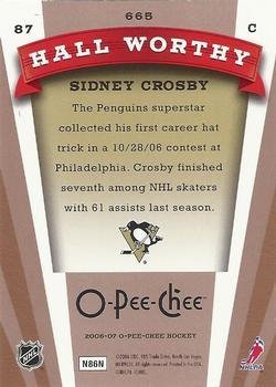 2006-07 O-Pee-Chee  Sidney Crosby HW - Pittsburgh Penguins