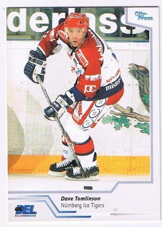 DEL Playerkarte 2002/03 Dave Tomlinson Nürnberg Ice Tigers