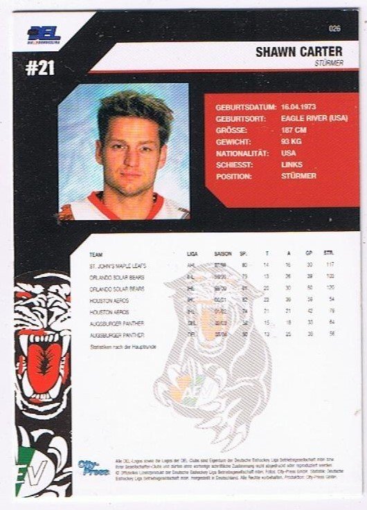 DEL 2004/2005 Shawn Carter Augsburger Panther