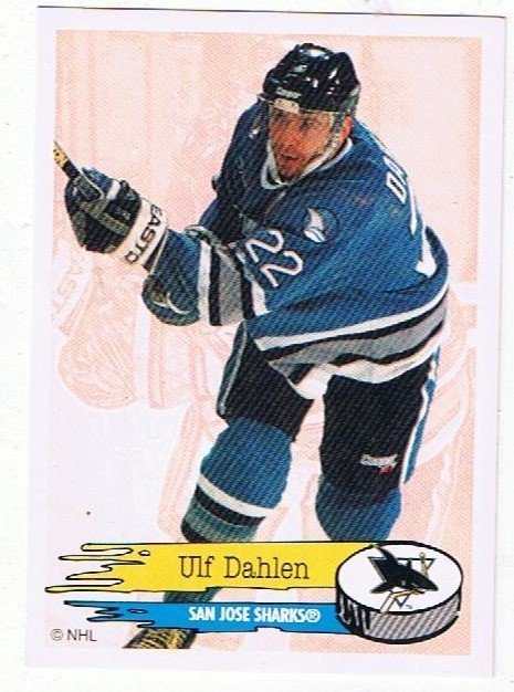 1995/1996 Panini Stickers Ulf Dahlen San Jose Sharks