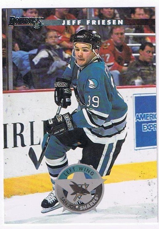 1996/1997 Donruss Jeff Friesen San Jose Sharks