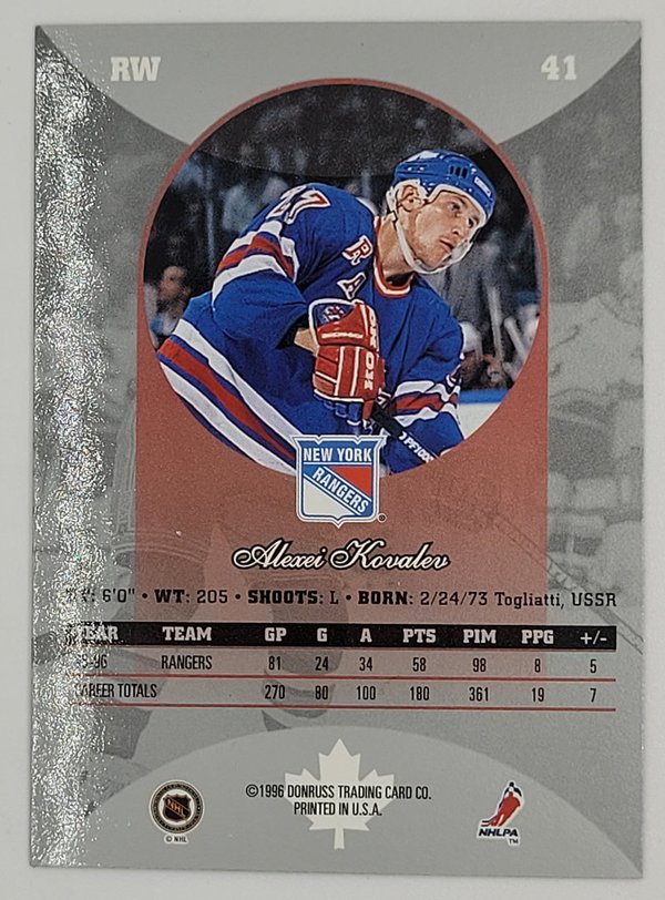 1996-97 Donruss Canadian Ice #41 - Alexei Kovalev - New York Rangers